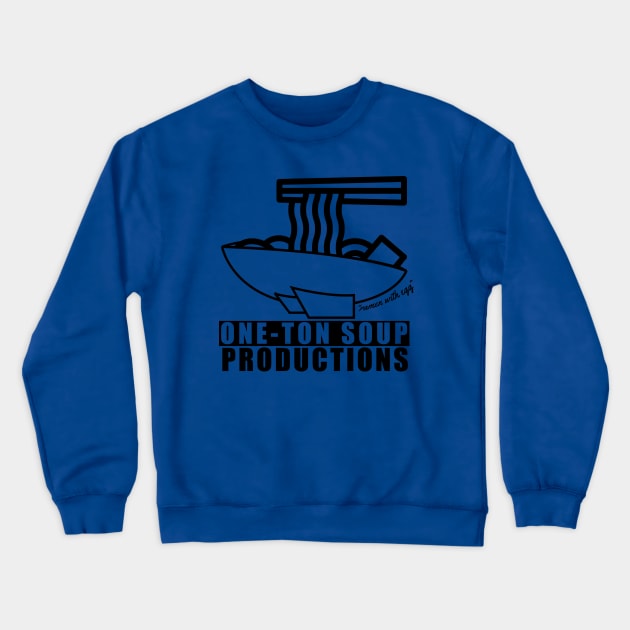 OTSP - Ramen with Egg - Black Crewneck Sweatshirt by One-Ton Soup Productions